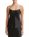 Vince Adjustable Strap Cowl Neck Slip Cami In Black