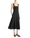 Vince Sleeveless Linen-blend Cami Dress In Black