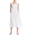 Vince Square Neck Sleeveless Maxi Dress In White