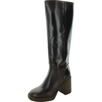 Vince Camuto 01812wc Womens Wide Calf Leather Knee-high Boots In Gold