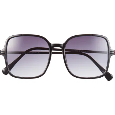 Vince Camuto 124mm Gradient Oversize Square Sunglasses In Black