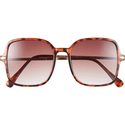 Vince Camuto 124mm Gradient Oversize Square Sunglasses In Brown
