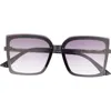 Vince Camuto 136mm Oversize Square Sunglasses In Black