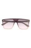 Vince Camuto 143mm Gradient Flat Top Shield Sunglasses In Brown