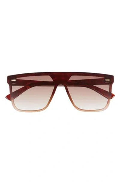 Vince Camuto 143mm Gradient Flat Top Shield Sunglasses In Brown