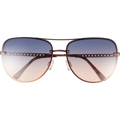 Vince Camuto 144mm Gradient Rimless Aviator Sunglasses