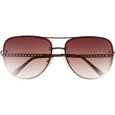 Vince Camuto 144mm Gradient Rimless Aviator Sunglasses