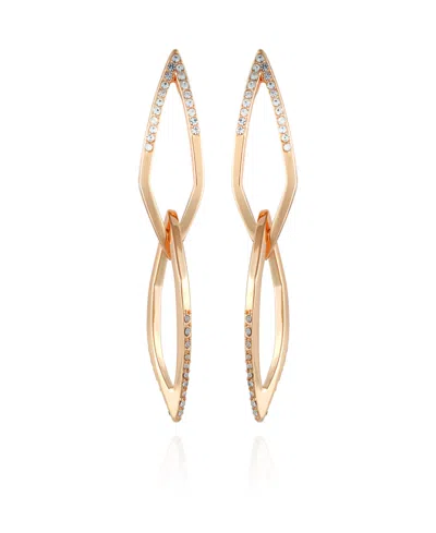 Vince Camuto 14k Gold-plated And Crystal Diamond Link Drop Earring