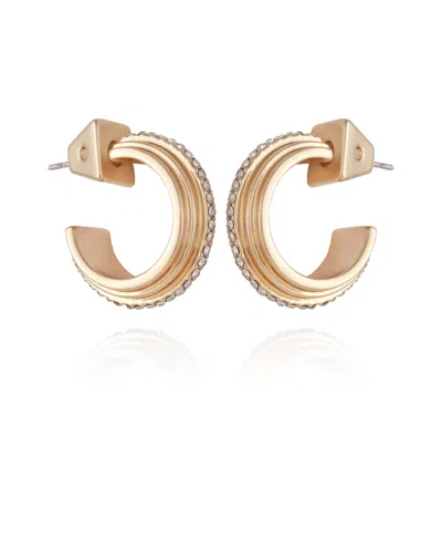 Vince Camuto 14k Gold-plated And Crystal Huggie Hoop Earring