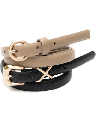 Vince Camuto 2-for-1 X-keeper Belt Set In Brown