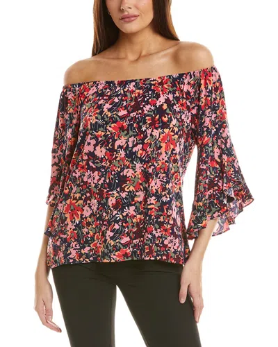 Vince Camuto 3/4 Flutter Sleeve Boatneck Blouse