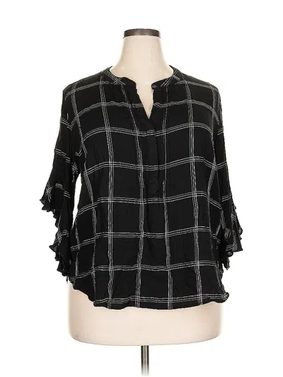 Pre-owned Vince Camuto 3/4 Sleeve Blouse In Black