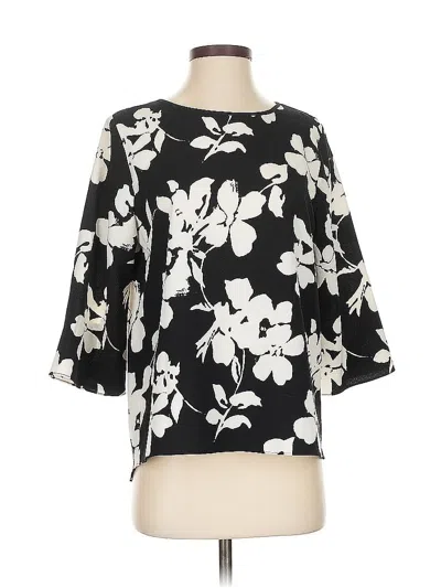 Pre-owned Vince Camuto 3/4 Sleeve Blouse In Black