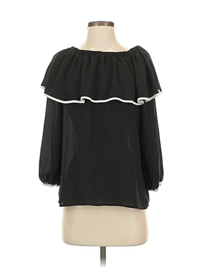 Pre-owned Vince Camuto 3/4 Sleeve Blouse In Black