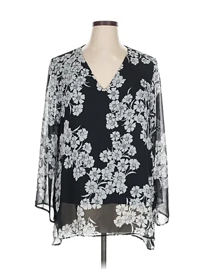 Pre-owned Vince Camuto 3/4 Sleeve Blouse In Black