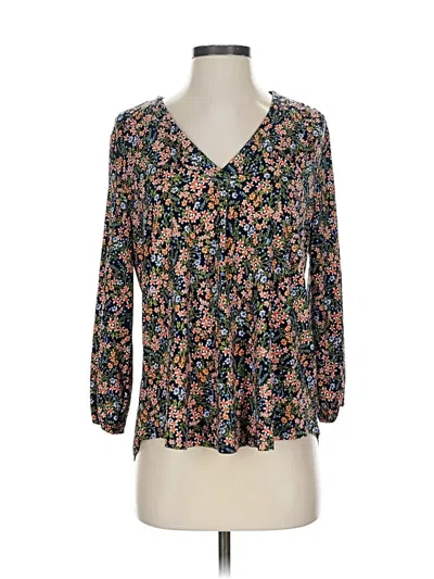 Pre-owned Vince Camuto 3/4 Sleeve Blouse In Black