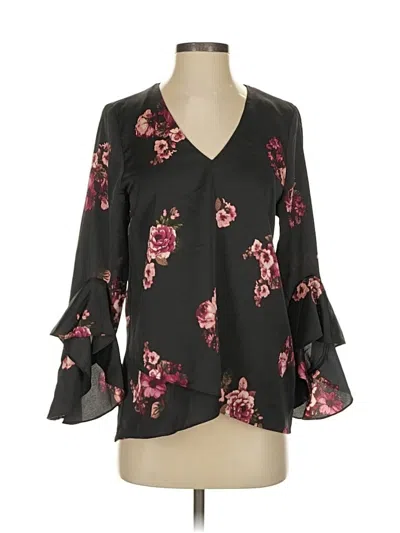 Pre-owned Vince Camuto 3/4 Sleeve Blouse In Black