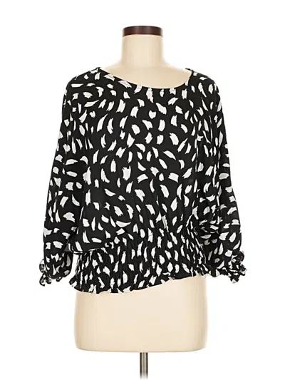 Pre-owned Vince Camuto 3/4 Sleeve Blouse In Black