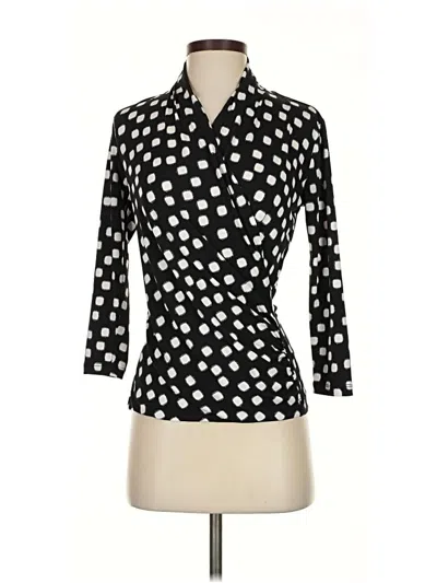 Pre-owned Vince Camuto 3/4 Sleeve Blouse In Black