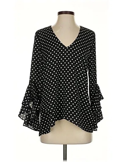 Pre-owned Vince Camuto 3/4 Sleeve Blouse In Black