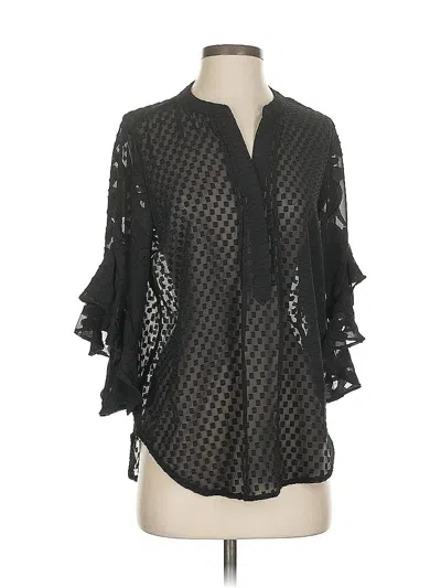 Pre-owned Vince Camuto 3/4 Sleeve Blouse In Black