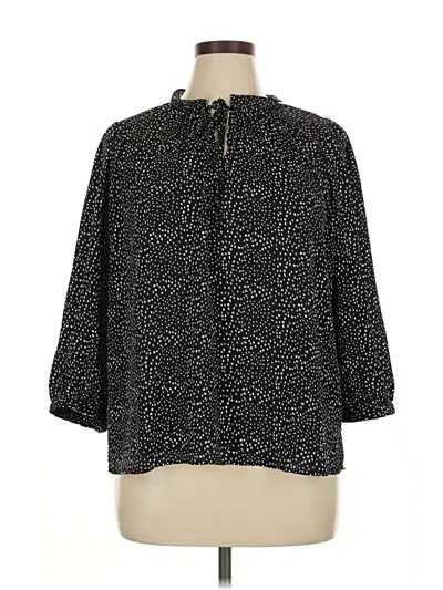 Pre-owned Vince Camuto 3/4 Sleeve Blouse In Black
