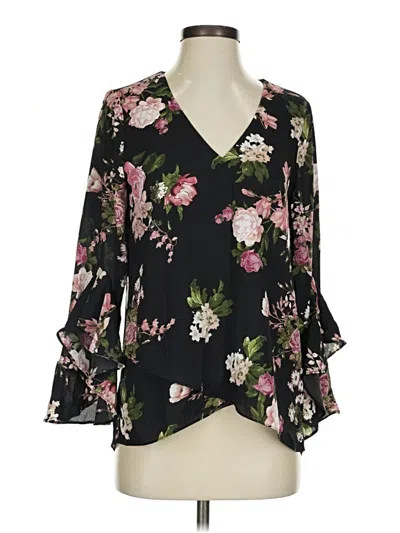Vince Camuto 3/4 Sleeve Blouse In Black