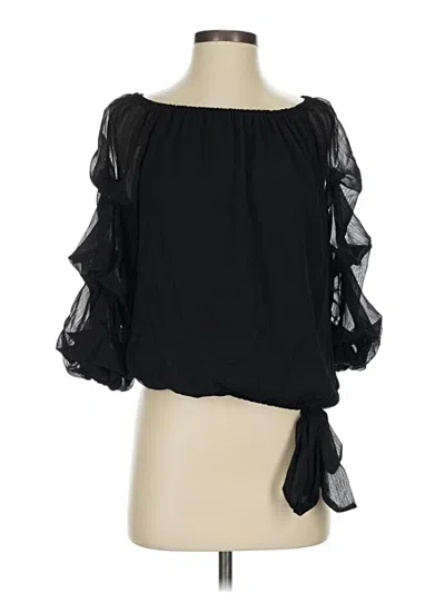 Pre-owned Vince Camuto 3/4 Sleeve Blouse In Black