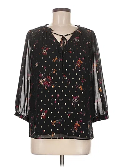 Pre-owned Vince Camuto 3/4 Sleeve Blouse In Black