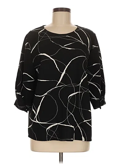 Pre-owned Vince Camuto 3/4 Sleeve Blouse In Black