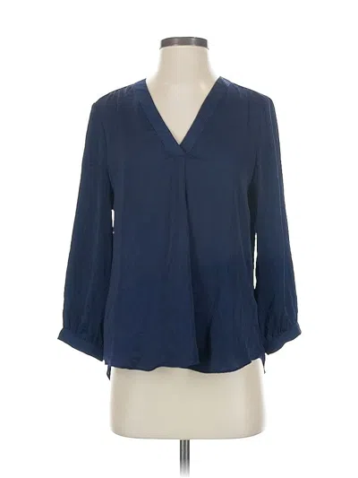 Pre-owned Vince Camuto 3/4 Sleeve Blouse In Blue