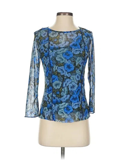 Pre-owned Vince Camuto 3/4 Sleeve Blouse In Blue