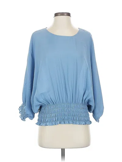 Pre-owned Vince Camuto 3/4 Sleeve Blouse In Blue