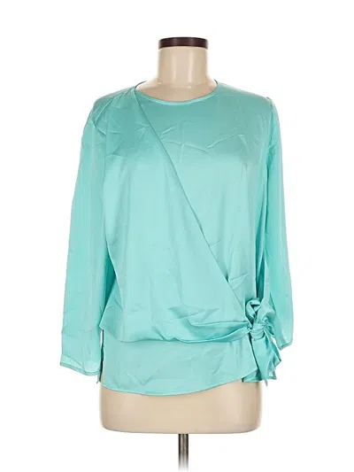 Pre-owned Vince Camuto 3/4 Sleeve Blouse In Blue