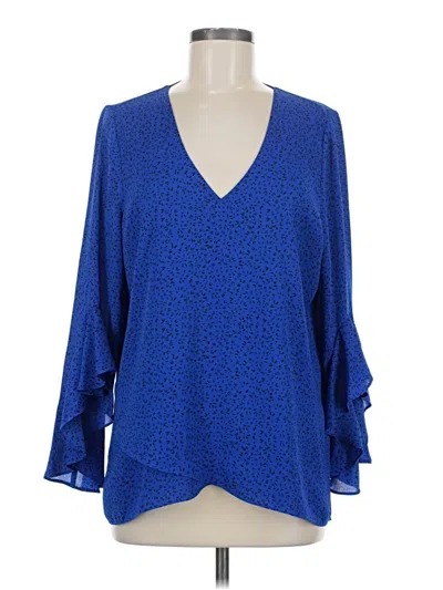 Pre-owned Vince Camuto 3/4 Sleeve Blouse In Blue