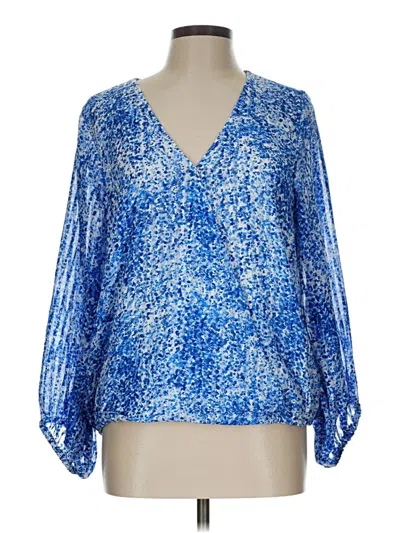 Pre-owned Vince Camuto 3/4 Sleeve Blouse In Blue