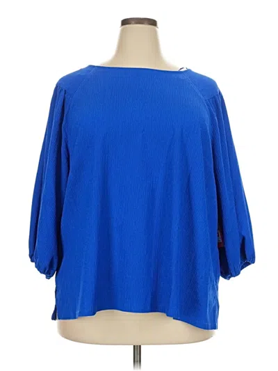 Vince Camuto 3/4 Sleeve Blouse In Blue