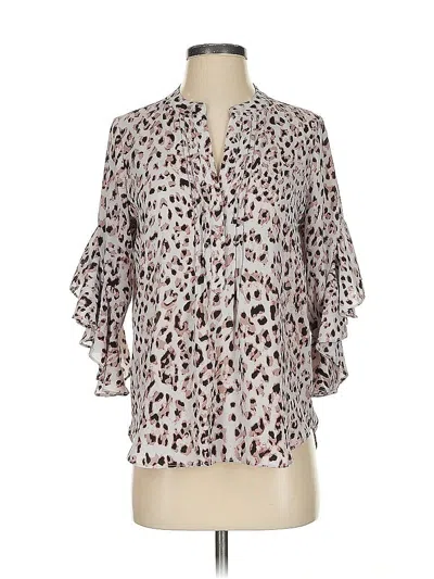 Pre-owned Vince Camuto 3/4 Sleeve Blouse In Brown