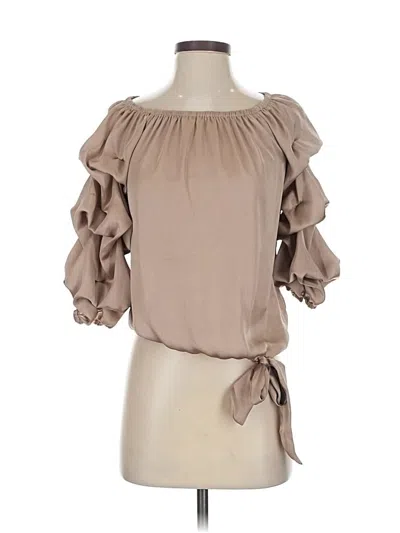 Pre-owned Vince Camuto 3/4 Sleeve Blouse In Brown