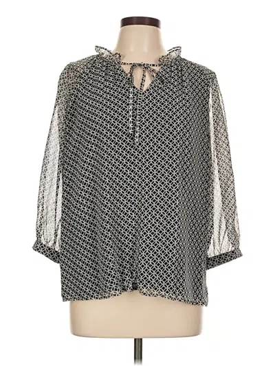 Pre-owned Vince Camuto 3/4 Sleeve Blouse In Gray