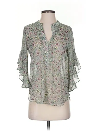 Pre-owned Vince Camuto 3/4 Sleeve Blouse In Green