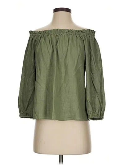 Pre-owned Vince Camuto 3/4 Sleeve Blouse In Green