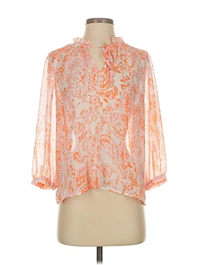 Pre-owned Vince Camuto 3/4 Sleeve Blouse In Orange