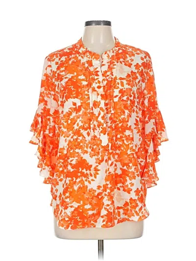Pre-owned Vince Camuto 3/4 Sleeve Blouse In Orange