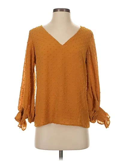 Pre-owned Vince Camuto 3/4 Sleeve Blouse In Orange