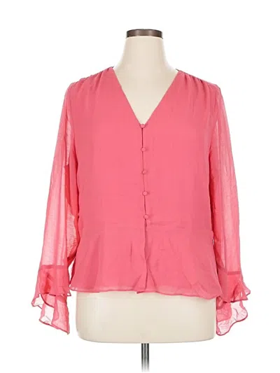 Pre-owned Vince Camuto 3/4 Sleeve Blouse In Pink
