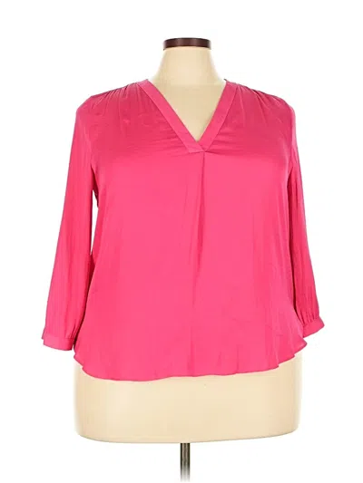Pre-owned Vince Camuto 3/4 Sleeve Blouse In Pink