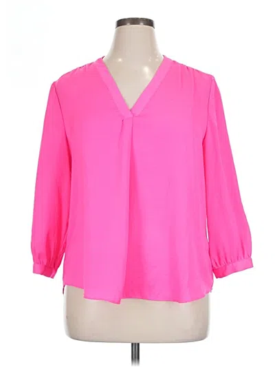 Pre-owned Vince Camuto 3/4 Sleeve Blouse In Pink