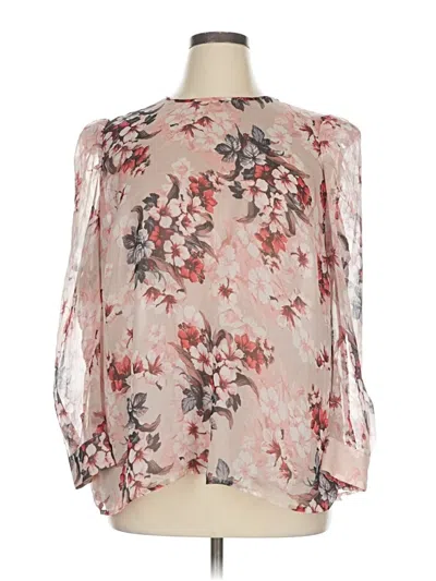 Pre-owned Vince Camuto 3/4 Sleeve Blouse In Pink