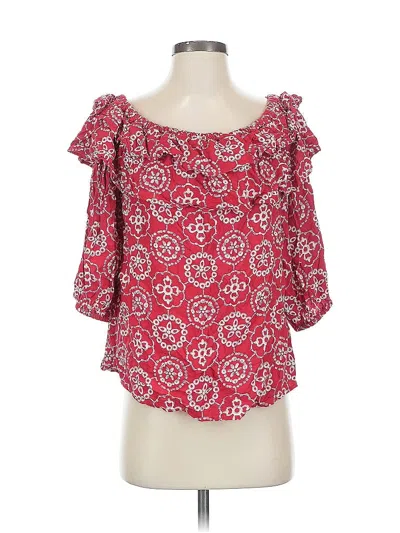 Pre-owned Vince Camuto 3/4 Sleeve Blouse In Red